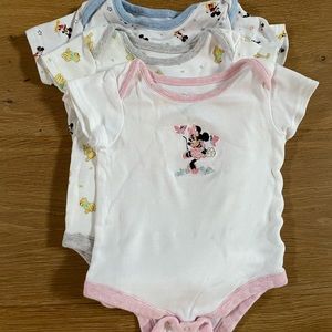 Set of 3 Disney baby baby bodysuits, onepieces, rompers, baby girl’s clothing
